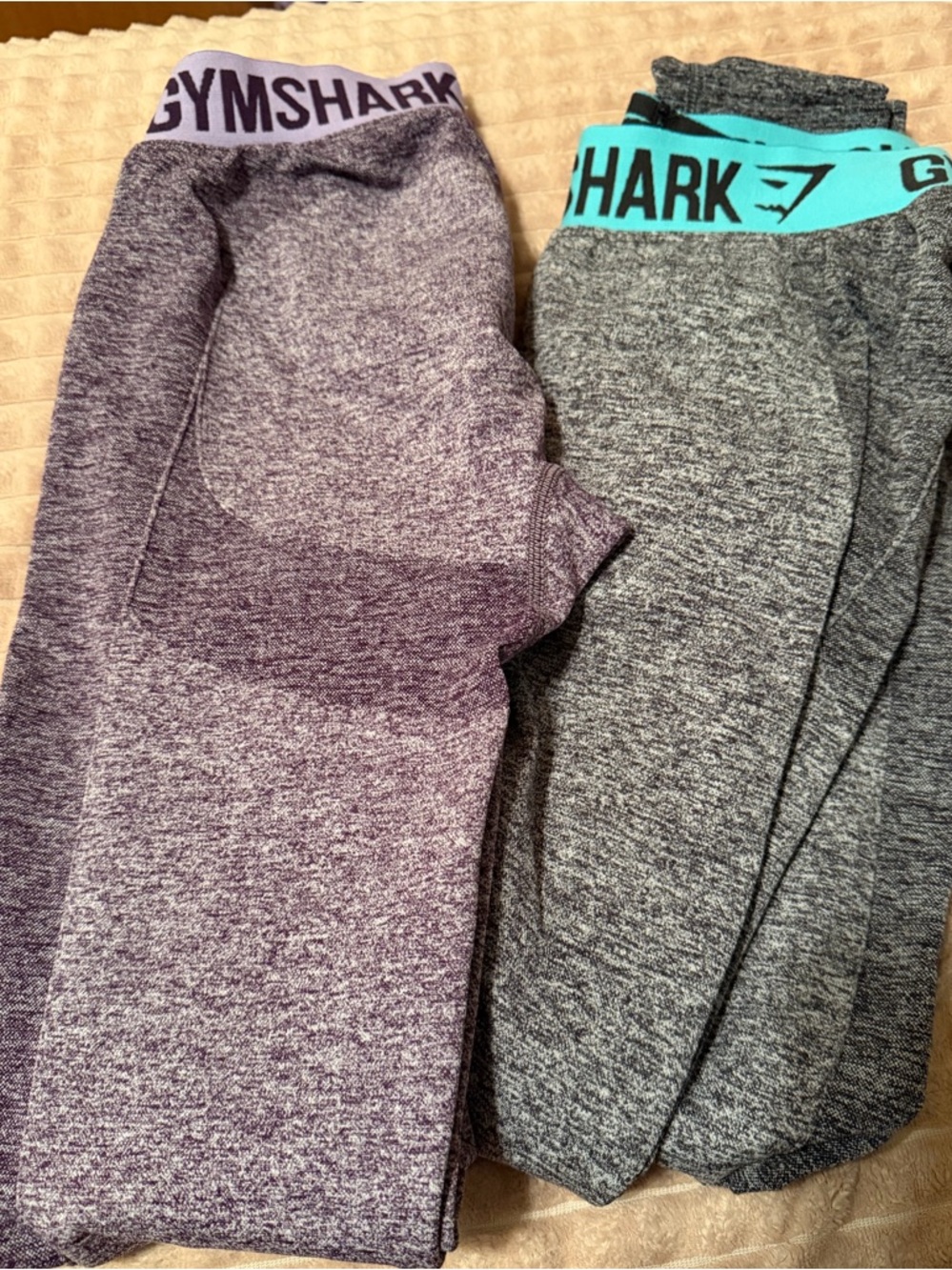 Gymshark Seamless Leggings in Purple Heather and Gray Heather